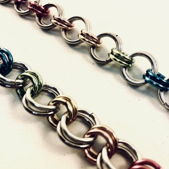 Pride Flag Steel Chainmaille Belt Chain - Picture 3 of 10